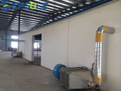 Sala de aquecimento para produtos EPS